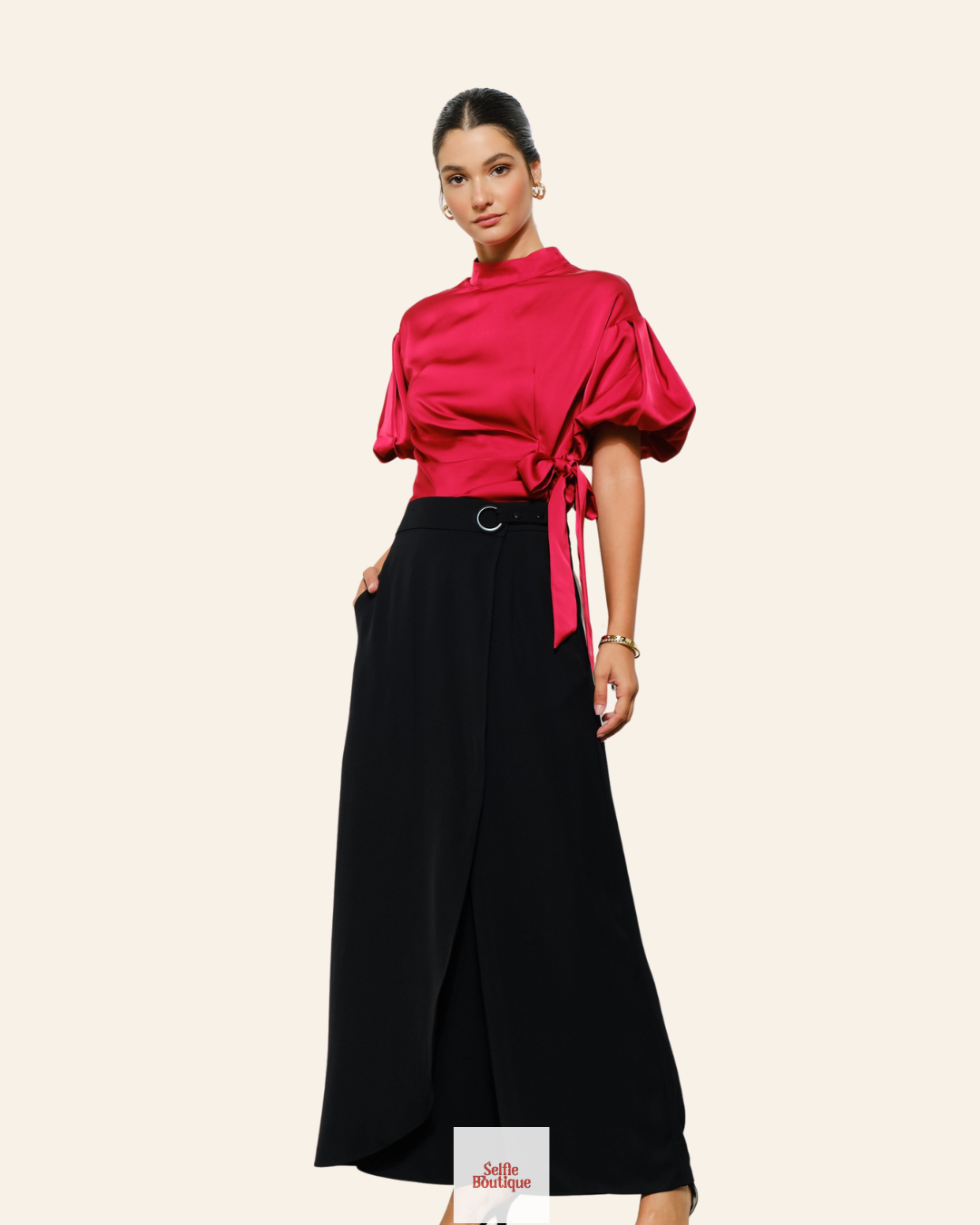 Scarlet Poise Satin Top
